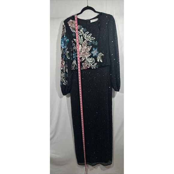NEW Mac Duggal [ 10 ] 5615 Long Sleeve Embellished Floral‎ High Neck Gown #Q1080 - Picture 8 of 13